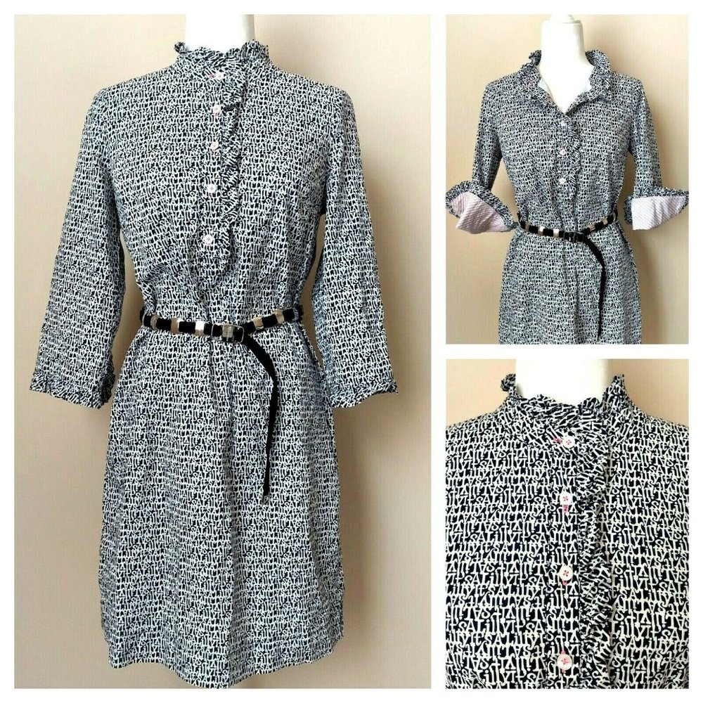 Lilly Pulitzer Blue & White Shirt Dress